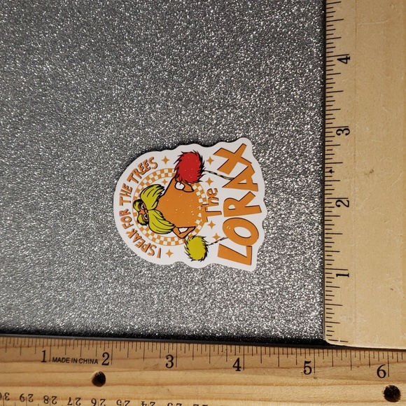 10/$10 LORAX waterproof sticker DR. SEUSS BOOK - Picture 2 of 7
